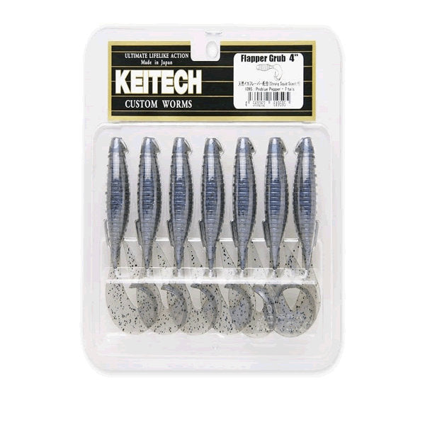 KEITECH FLAPPER GRUB 4" 6.2g (7 pcs/pack) #023 BUBBLEGUM