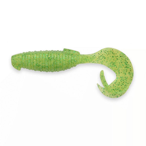 KEITECH FLAPPER GRUB 4" 6.2g (7 pcs/pack) #424 LIME CHARTREUSE