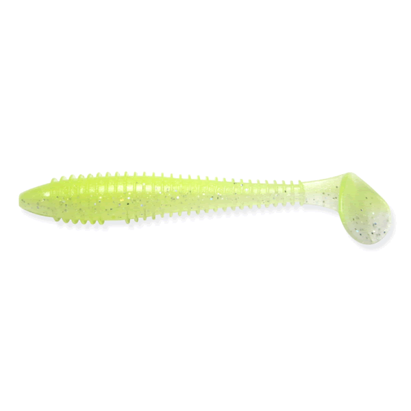 KEITECH Swing Impact FAT 5.8" Length: 5.8" (147mm) (4 pcs/pack) #484 Chartreuse Shad