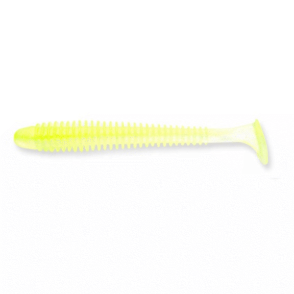 KEITECH Swing Impact 4.5" Length: 4.5" (114mm) (6 pcs/pack) #484 Chartreuse Shad