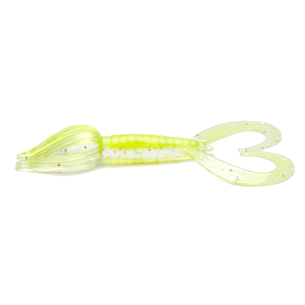 KEITECH Little Spider 3" Length: 3" (76mm) (8 pcs/pack) #484 Chartreuse Shad