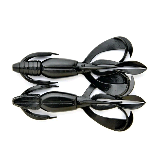 KEITECH Crazy Flapper 3.6" Length: 3.6" (91mm) (7 pcs/pack) #001 Black