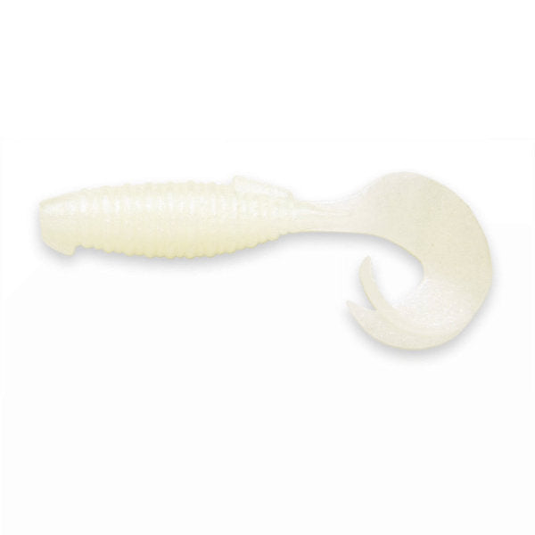 KEITECH FLAPPER GRUB 4" 6.2g (7 pcs/pack) #024 SILVER PEARL GLOW