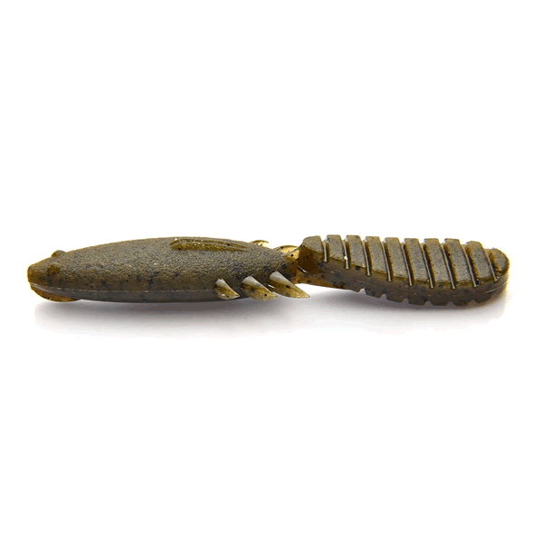 KEITECH Paddlin' Beaver 3.5" Length: 3.5" (89mm) (7 pcs/pack) #101 Green Pumpkin Pepper