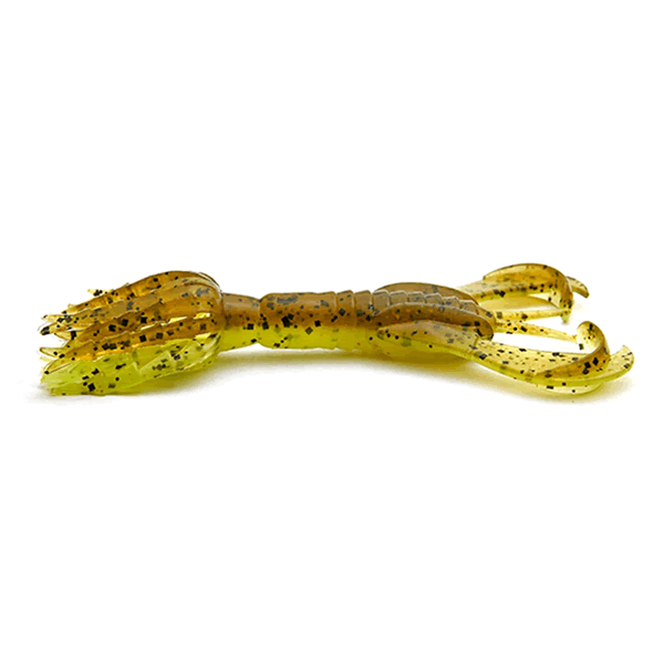 KEITECH Hyper Spider 3.2" Length: 3.2" (81mm) (6 pcs/pack) #401 Green Pumpkin Chartreuse