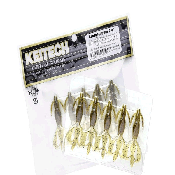 KEITECH CRAZY FLAPPER 2.4" 2.1g (10 pcs/pack) #102 WATERMELON PEPPER
