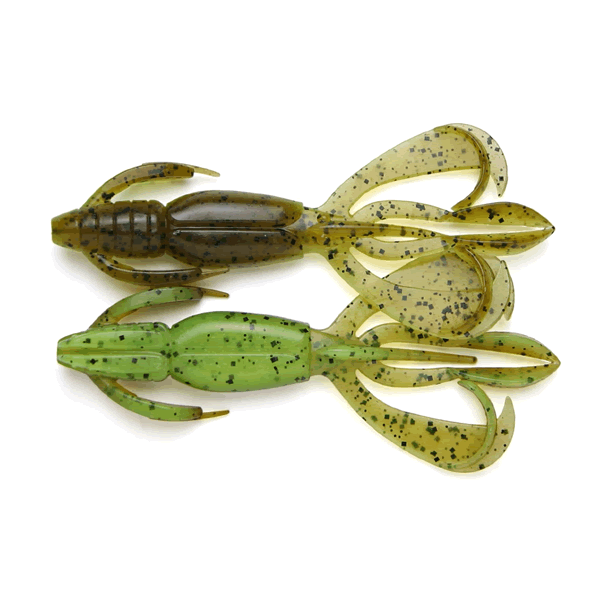 KEITECH Crazy Flapper 2" Length: 2" (51mm) (8 pcs/pack) #401 Green Pumpkin Chartreuse