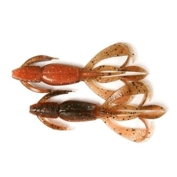 KEITECH Crazy Flapper 2" Length: 2" (51mm) (8 pcs/pack) #520 Green Pumpkin Orange Gold