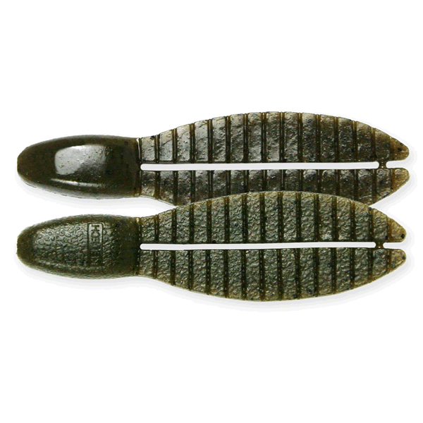 KEITECH Flex Chunk Small 2" Length: 2" (51mm) (8 pcs/pack) #101 Green Pumpkin Pepper