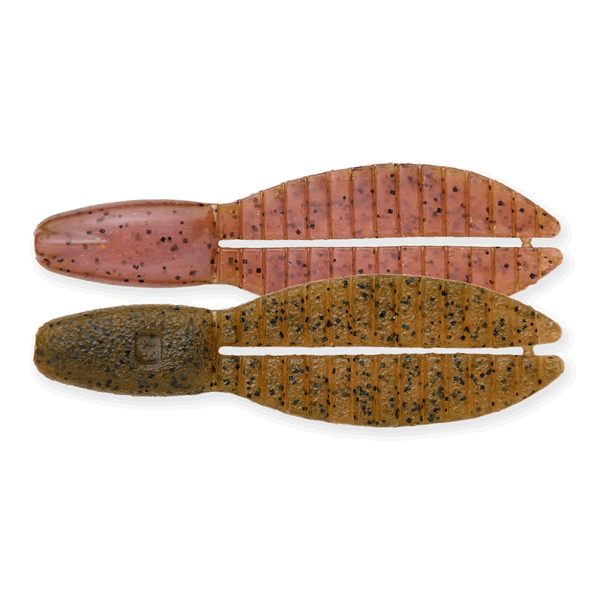 KEITECH Flex Chunk Small Medium 2.6" Length: 2.6" (66mm) (7 pcs/pack) #534 Green Pumpkin Jelly