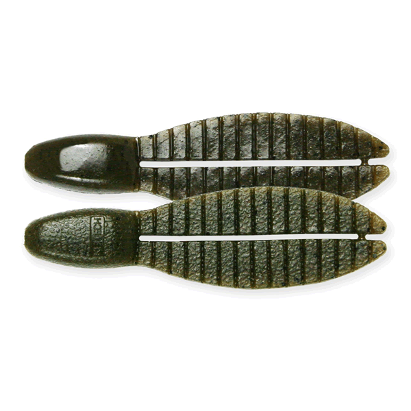 KEITECH Flex Chunk Medium Large 3.8" Length: 3.8" (97mm) (5 pcs/pack) #101S Green Pumpkin Pepper