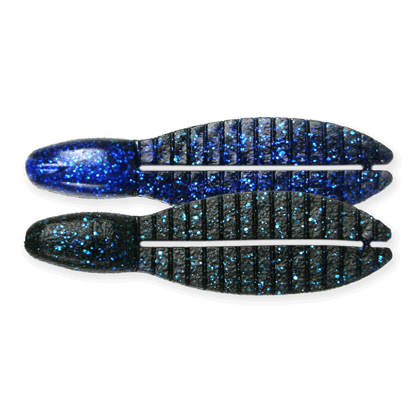 KEITECH Flex Chunk Medium Large 3.8" Length: 3.8" (97mm) (5 pcs/pack) #413T Black Blue