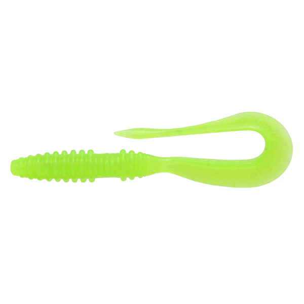 KEITECH Mad Wag Mini 3.5" Length: 3.5" (89mm) (10 pcs/pack) #026 Clear Chartreuse Glow