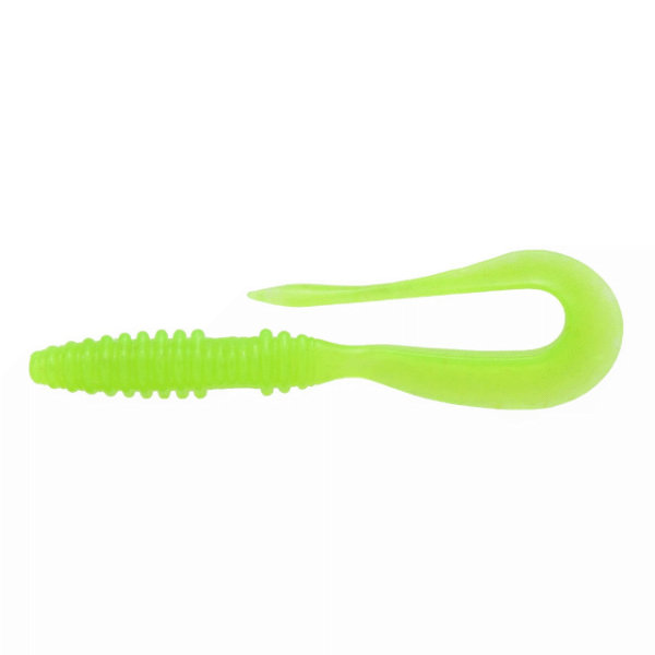 KEITECH Mad Wag Slim 4.5" Length: 4.5" (114mm) (9 pcs/pack) #026 Clear Chartreuse Glow