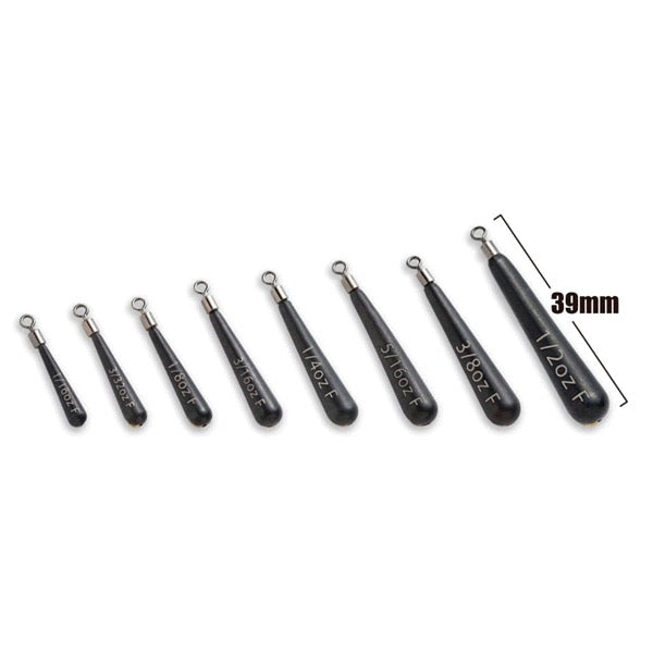 KEITECH TUNGSTEN DROP SHOT SLIM SINKER 1/16oz (4pcs / pack)