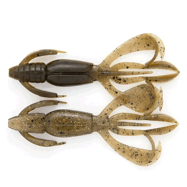 KEITECH Crazy Flapper 2.8" Length: 2.8" (71mm) (8 pcs/pack) #537 Green Pumpkin Gold Glow