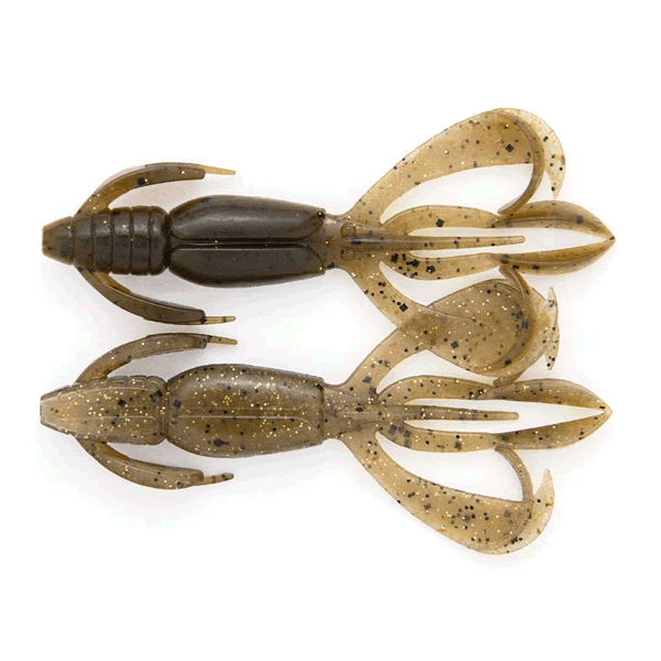 KEITECH Crazy Flapper 3.6" Length: 3.6" (91mm) (7 pcs/pack) #537 Green Pumpkin Gold Glow