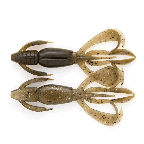 KEITECH Crazy Flapper 2.4" Length: 2.4" (61mm) (10 pcs/pack) #537 Green Pumpkin Gold Glow