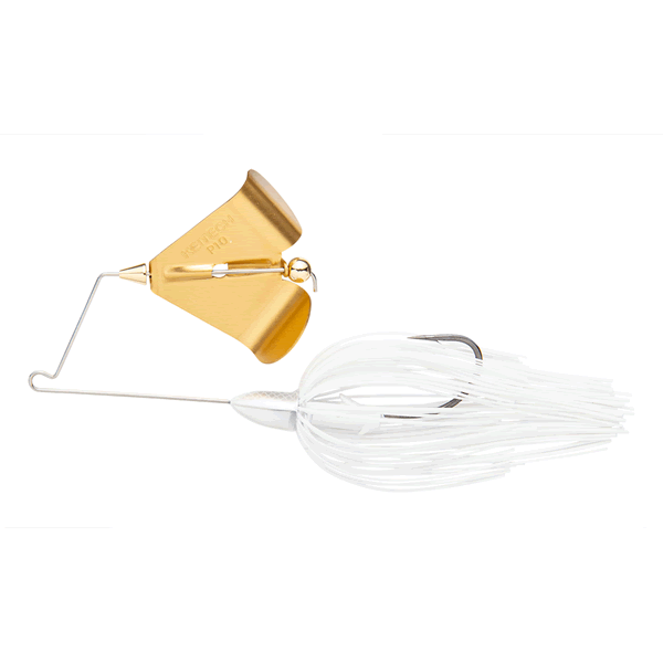 KEITECH TEE-BONE BAZZBAIT 3/8oz Gold Blade #010 SUPER WHITE