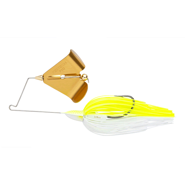 KEITECH TEE-BONE BAZZBAIT 3/8oz Gold Blade #509 WHITE SHARD