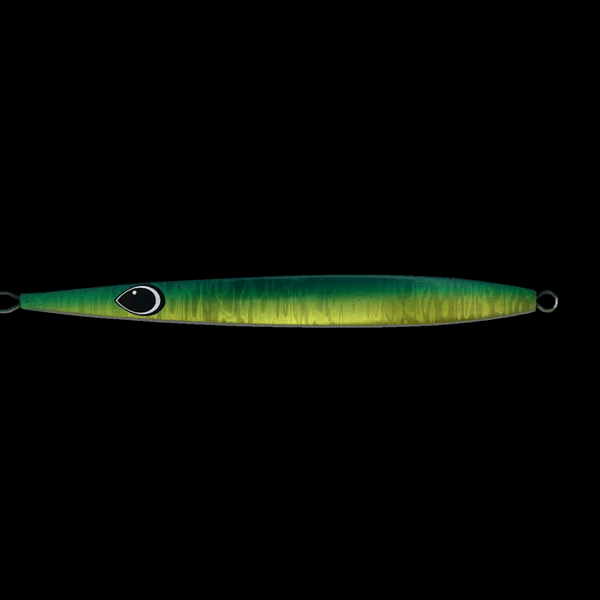 K-FLAT KEI JIG SHARP 200g #16 GREEN GOLD / HALLA GLOW saltwater fishing lure