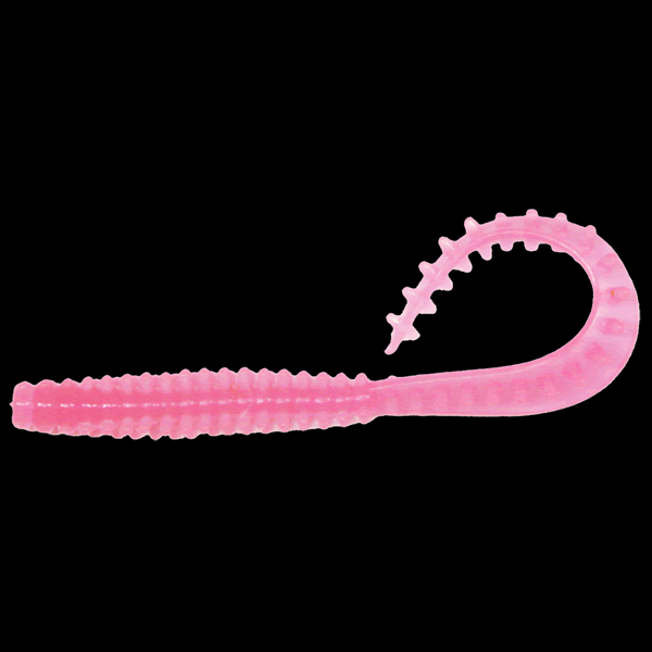 Crazy Ocean UMIKEMUSHI CURLY 2.8" (6 pcs/pack) #2 GLOW PINK saltwater fishing lure