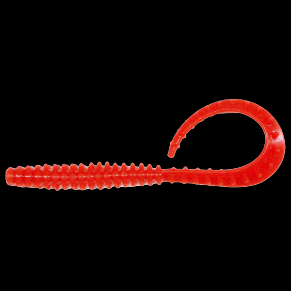 Crazy Ocean UMIKEMUSHI CURLY HF 2.8" (6 pcs/pack) #105 KAMAAGE ORENJI saltwater fishing lure