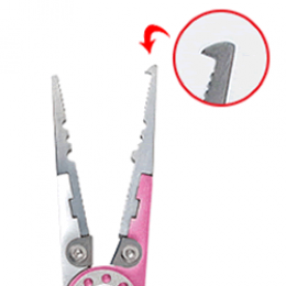 KAHARA ALUMINUM PLIERS SLIM TYPE 6.5" 6.5 inch PINK / SILVER fishing accessory — photo 2