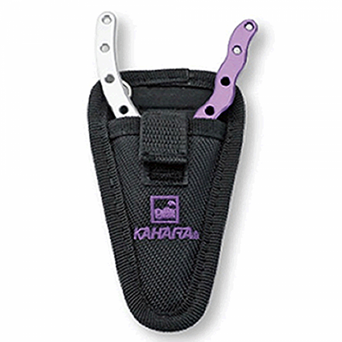 KAHARA ALUMINUM PLIERS 4.5 4.5 inch WITH LANYARD & HOLDER PURPLE / SILVER fishing accessory — photo 2