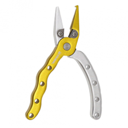 KAHARA ALUMINUM PLIERS 4.5" 4.5 inch LEMON / SILVER fishing accessory