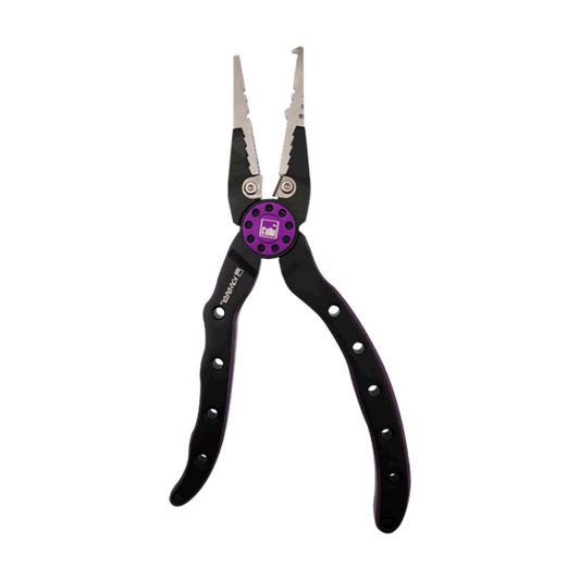 KAHARA HEAVY-DUTY ALUMINUM PLIERS 6.5" MAT BLACK / PURPLE