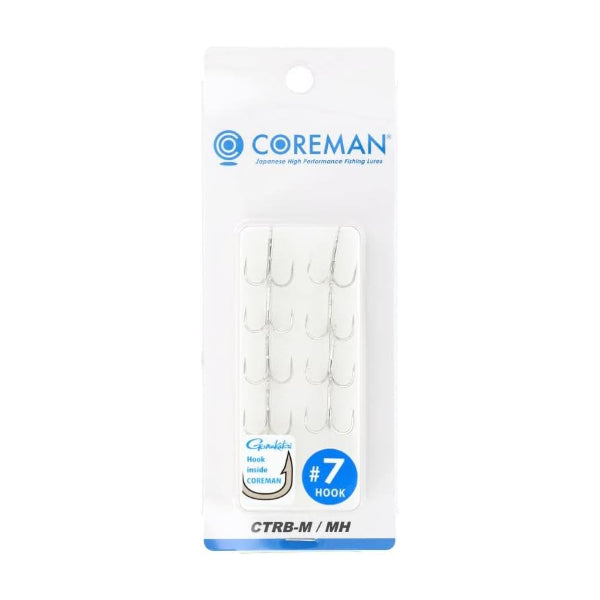 COREMAN COREMAN TREBLE HOOK CTRB-M #7 (8 pcs/pack) SILVER fishing terminal tackle