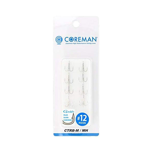 COREMAN COREMAN TREBLE HOOK CTRB-MH #12 (8 pcs/pack) SILVER fishing terminal tackle