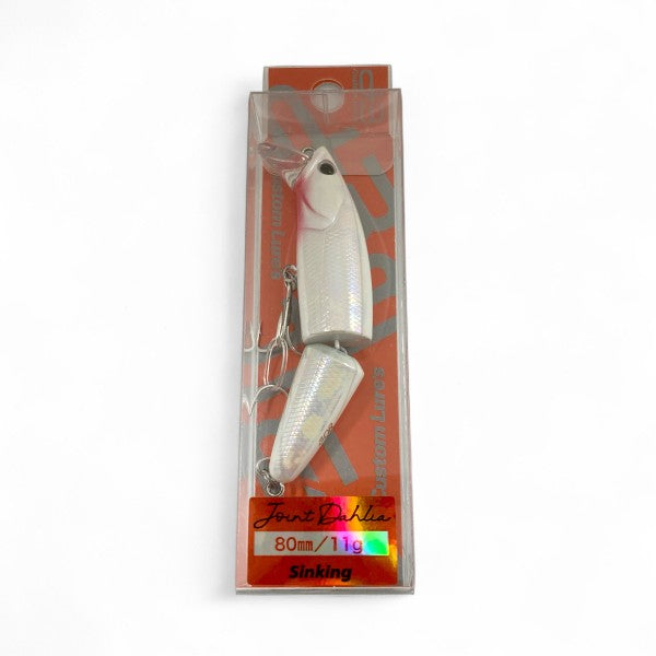 D-3 CUSTOM LURES JOINT DAHLIA 80S 80mm : 11g SINKING #20 FLM-Wh freshwater fishing lure — photo 2