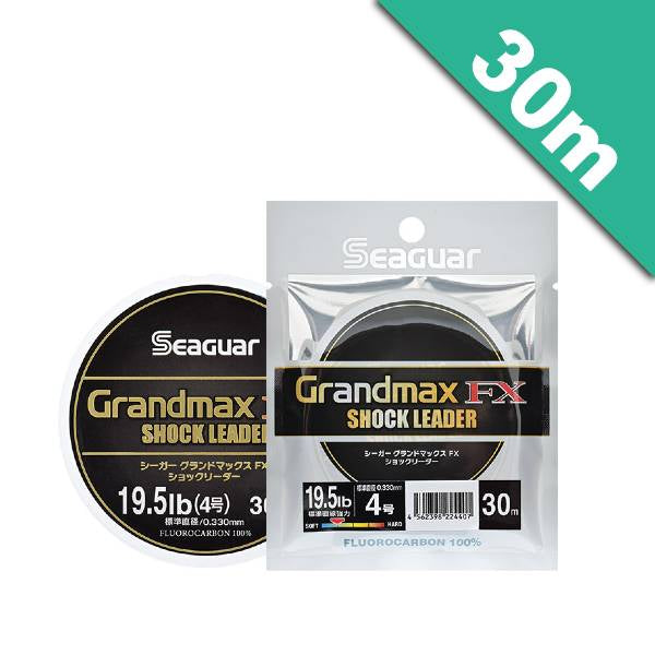 Seaguar SEAGUAR GRANDMAX FX SHOCK LEADER #0.8 (4.5 lb) - 30m FLUOROCARBON CLEAR