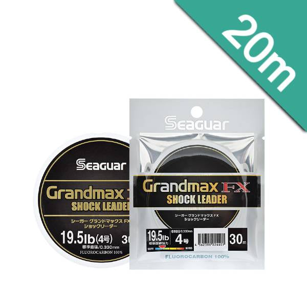 Seaguar SEAGUAR GRANDMAX FX SHOCK LEADER #10 (44.5 lb) - 20m FLUOROCARBON CLEAR