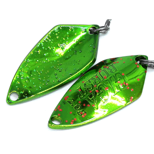 VALKEIN GIGA BURST 2.0g AJM9 METALLIC GREEN RED GLITTER/METALLIC GREEN HOLORIUM LAME