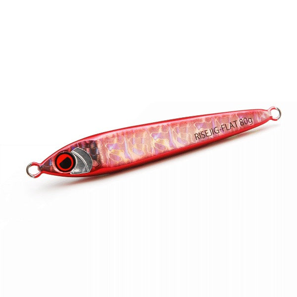 RISE JAPAN RISE JIG FLAT 45g #RJ12 SIDE RED ZEBRA GLOW saltwater fishing lure
