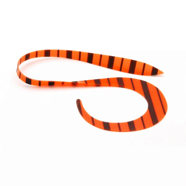 RISE JAPAN NAMIDAMA NECKTIE HUTOMIJIKA CURLY #NF12 ORANGE BLACK ZEBRA saltwater fishing lure