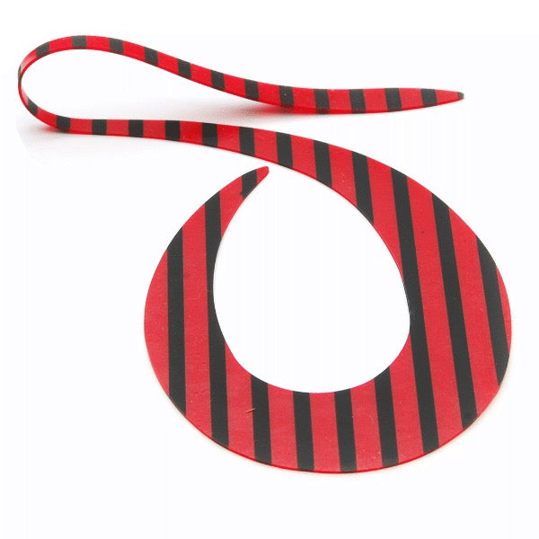 RISE JAPAN NAMIDAMA NECKTIE DODEKA CURLY #ND10 RED BLACK ZEBRA saltwater fishing lure