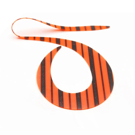 RISE JAPAN NAMIDAMA NECKTIE DODEKA CURLY #ND12 ORANGE BLACK ZEBRA