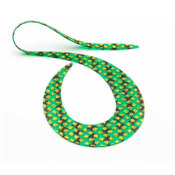 RISE JAPAN NAMIDAMA NECKTIE DODEKA CURLY #ND13 GREEN GOLD DOTS saltwater fishing lure