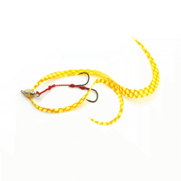 RISE JAPAN NAMIDAMA UNIT CHODOYO CURLY #YCC04 CHART ORANGE CHECK saltwater fishing lure