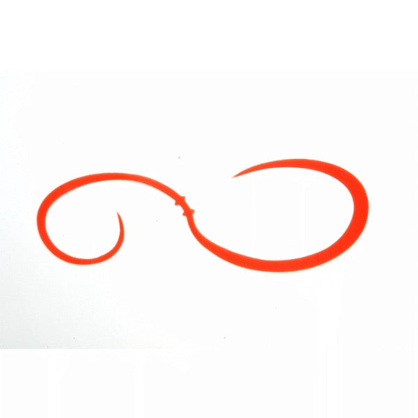 RISE JAPAN NAMIDAMA NECKTIE CHODOYO CURLY #NC03 ORANGE saltwater fishing lure