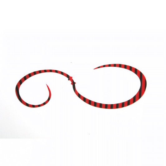 RISE JAPAN NAMIDAMA NECKTIE CHODOYO CURLY #NC10 RED BLACK ZEBRA