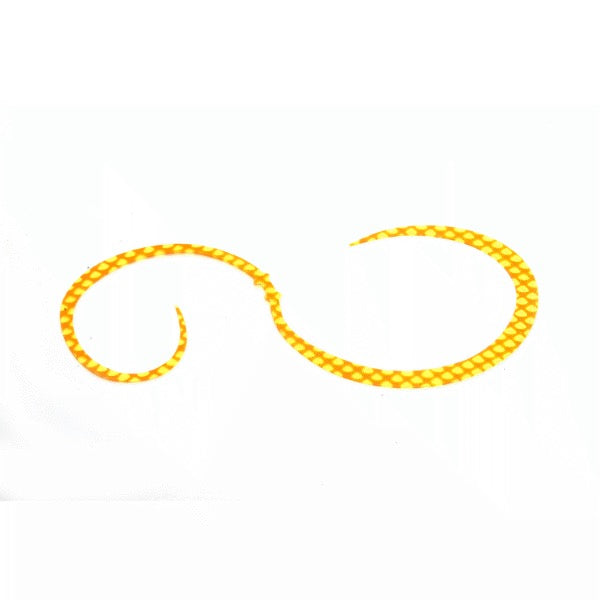 RISE JAPAN NAMIDAMA NECKTIE CHODOYO CURLY #NC15 CHART ORANGE CHECK saltwater fishing lure