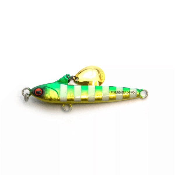 RISE JAPAN RISE JIG BLADE 80g #RB09 UV GREEN GLOW ZEBRA saltwater fishing lure