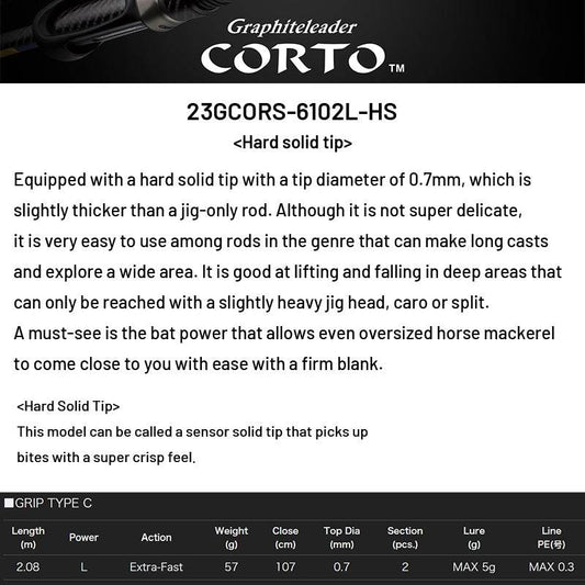 OLYMPIC Graphiteleader CORTO 23GCORS-6102L-HS (2 pieces, Spinning) - Britannic Trade