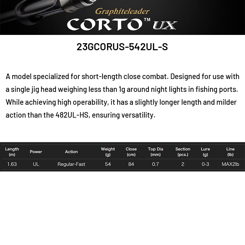 OLYMPIC Graphiteleader CORTO UX 23GCORUS-542UL-S (2 pieces, Spinning)