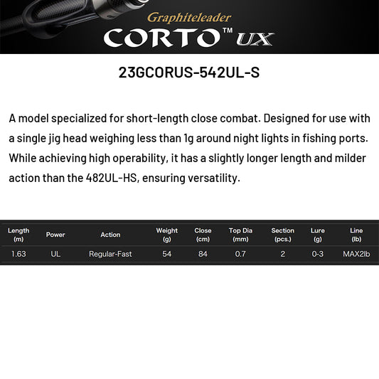 OLYMPIC Graphiteleader CORTO UX 23GCORUS-542UL-S (2 pieces, Spinning)